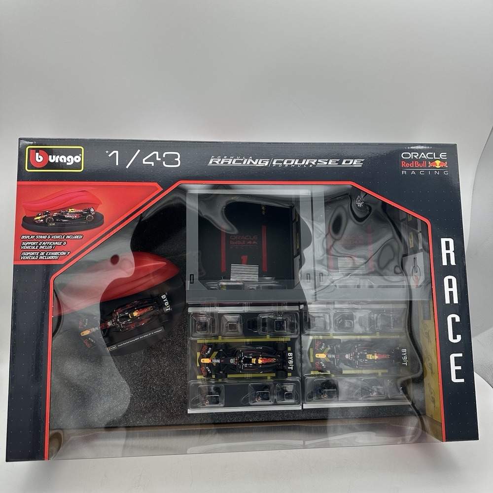 Burago 1:43 Formula 1 Deluxe Paddock Set Pit Crew Figures & Garage SP 11 Driver